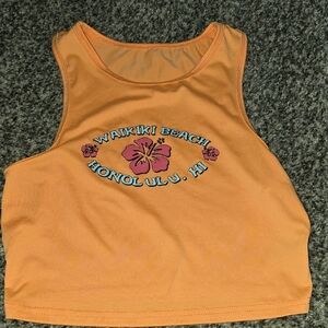 Orange Waikiki Beach Crop Top